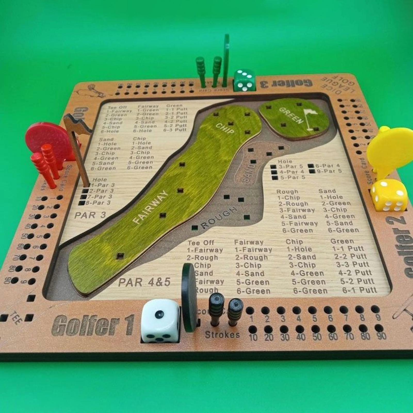 ゴルフダイスゲーム 木製 挑戦的なゴルフおもちゃ パーティー - Party Games Adults Indoor のレビューと価格