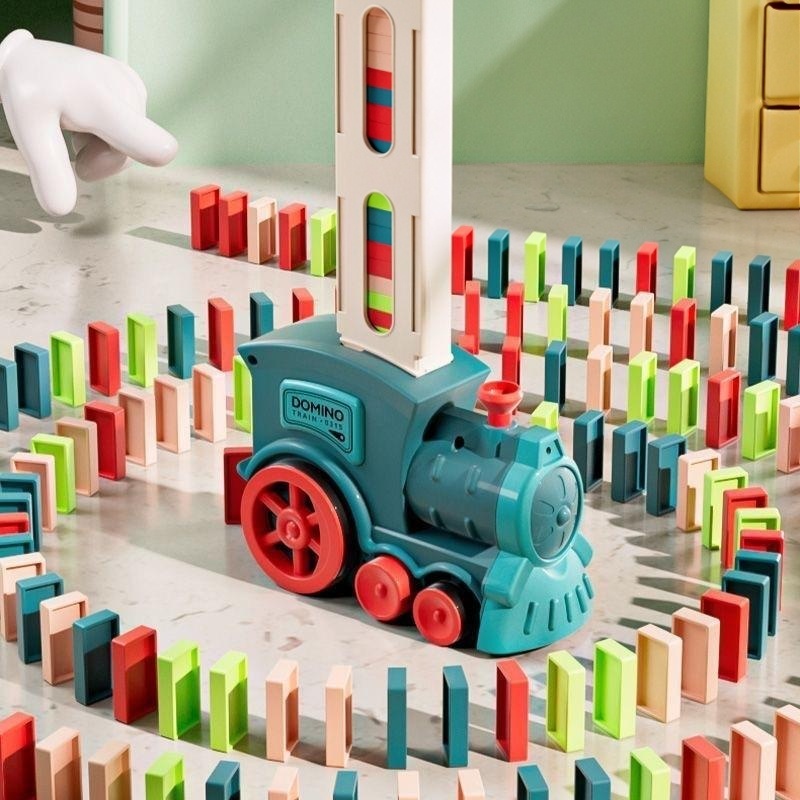 屋内ドミノ列車自動カードランチャー電動バイラルSTEMおもち - Party Games Phone のレビューと価格