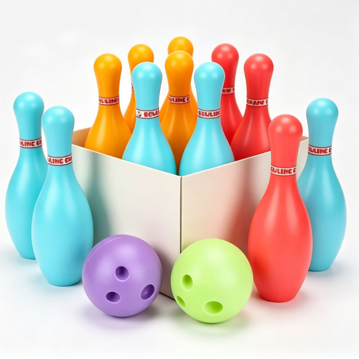 12個/セットの完全な子供用&大人用ボウリングセット – ピ - Party Games Adults Indoor のレビューと価格