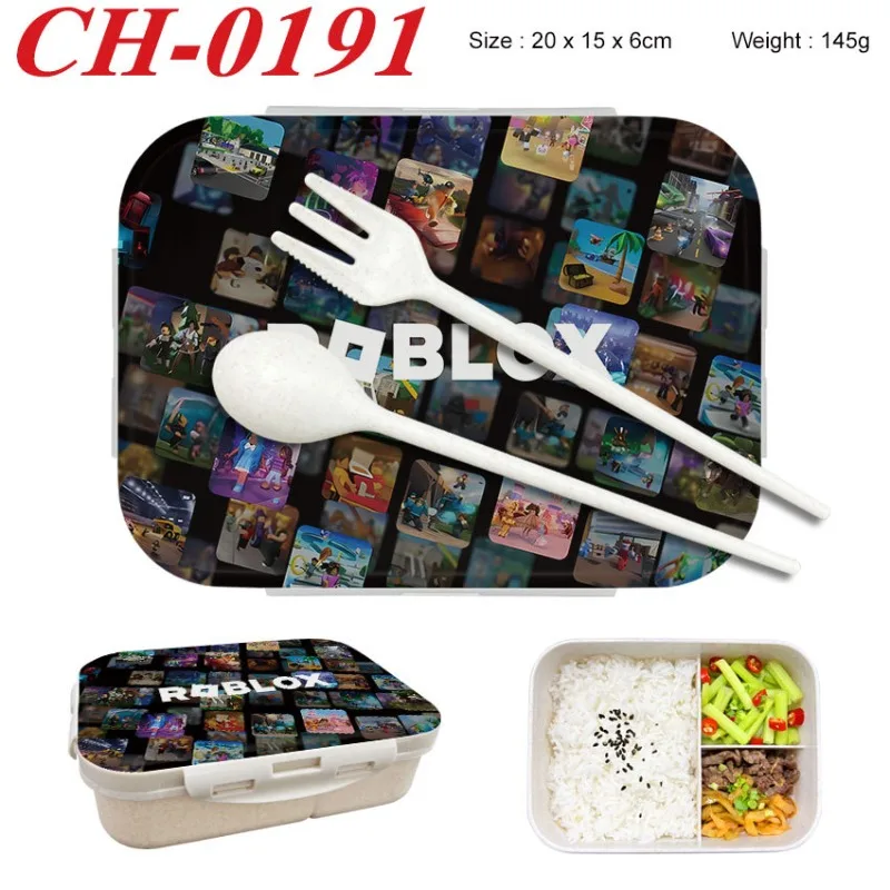 Party Games Box - Robloxの弁当箱、ゲームフィギュアプリント入りランチボックス、食品保存容器、誕生日プレゼント