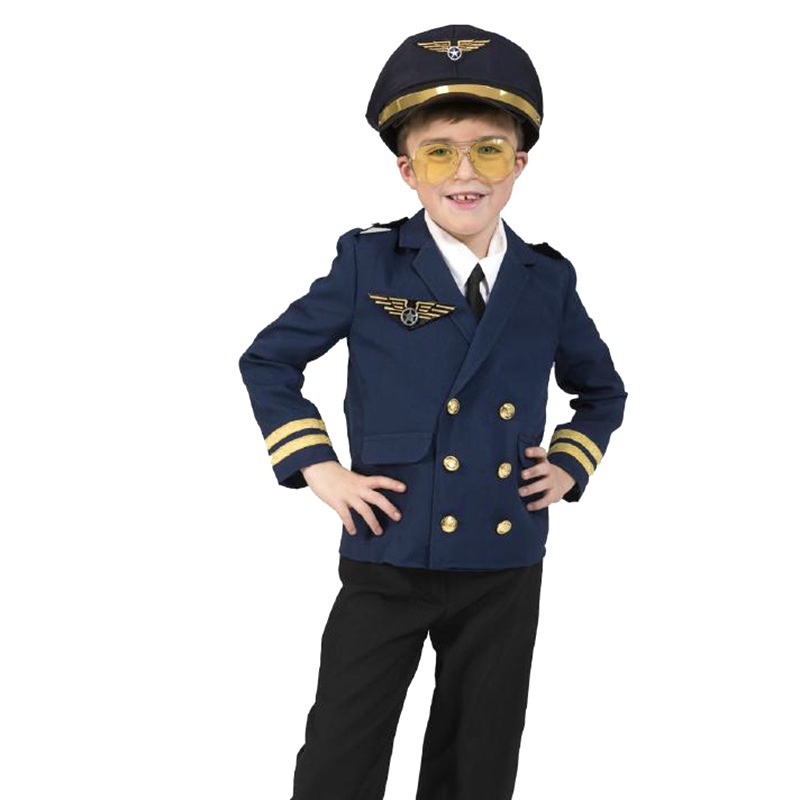 子供ハロウィンコスチューム航空機キャプテンの制服コスプレ帽子 - Party Games Children のレビューと価格