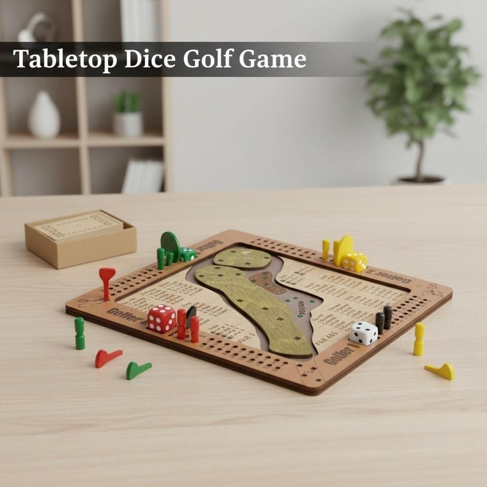 ゴルフダイスゲーム 木製 挑戦的なゴルフおもちゃ パーティー - Party Games Adults Indoor のレビューと価格