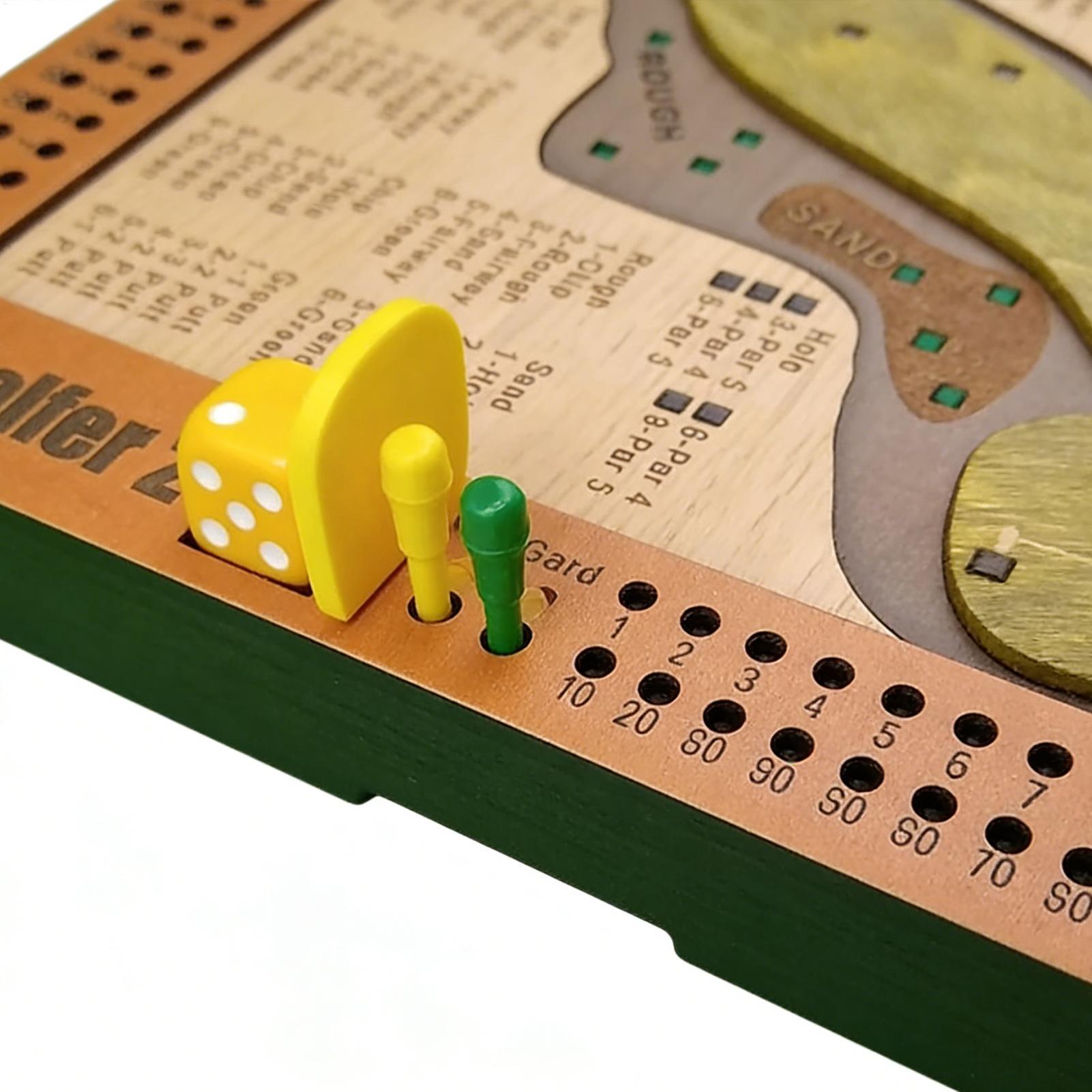 ゴルフダイスゲーム 木製 挑戦的なゴルフおもちゃ パーティー - Party Games Adults Indoor のレビューと価格