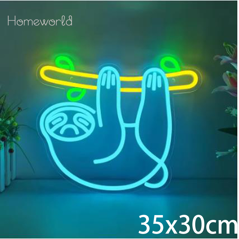 ナマケモノ LED ネオンライトサイン USB スイッチ男の - Party Games Switch 1 のレビューと価格