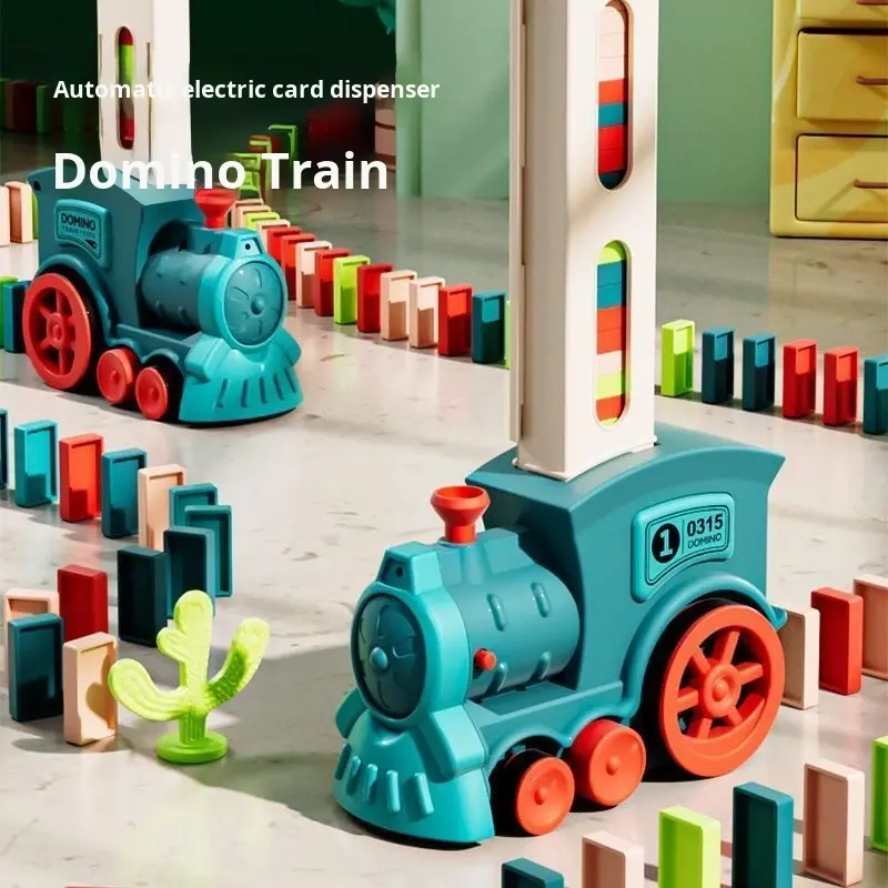 屋内ドミノ列車自動カードランチャー電動バイラルSTEMおもち - Party Games Phone のレビューと価格