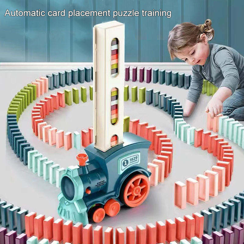 屋内ドミノ列車自動カードランチャー電動バイラルSTEMおもち - Party Games Phone のレビューと価格