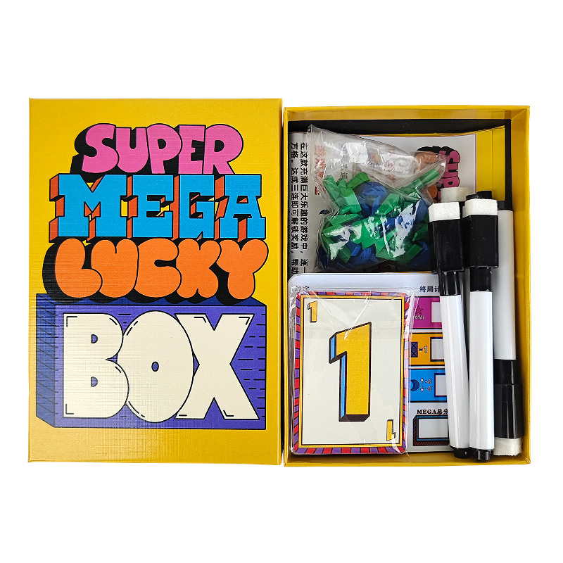 スーパーメガラッキーボックスボードゲーム 1～6人用 ファミ - Party Games Board Game のレビューと価格