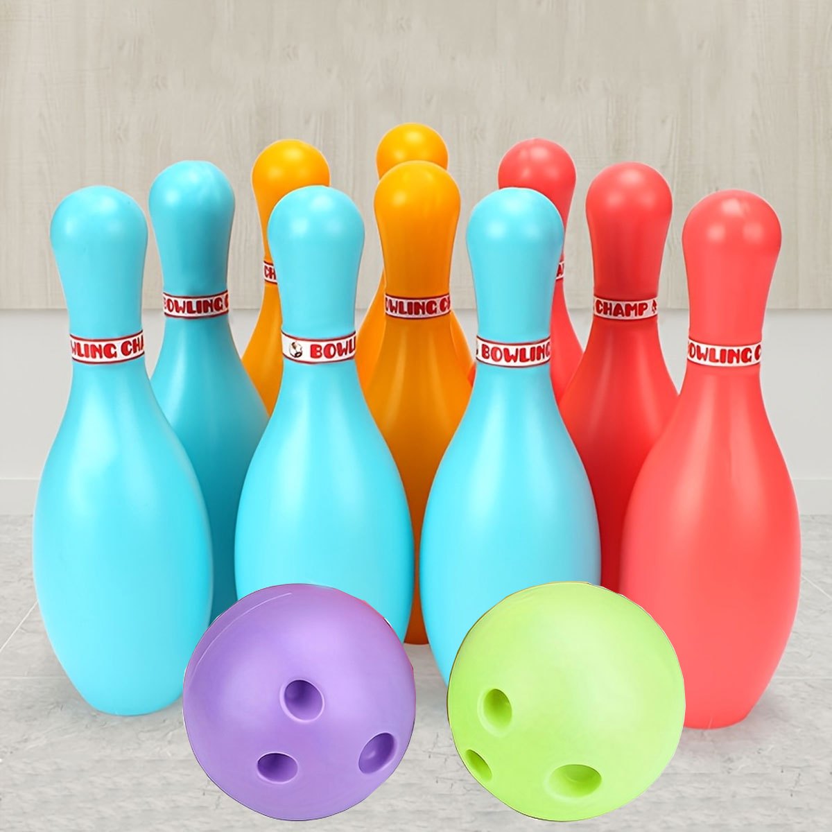 12個/セットの完全な子供用&大人用ボウリングセット – ピ - Party Games Adults Indoor のレビューと価格