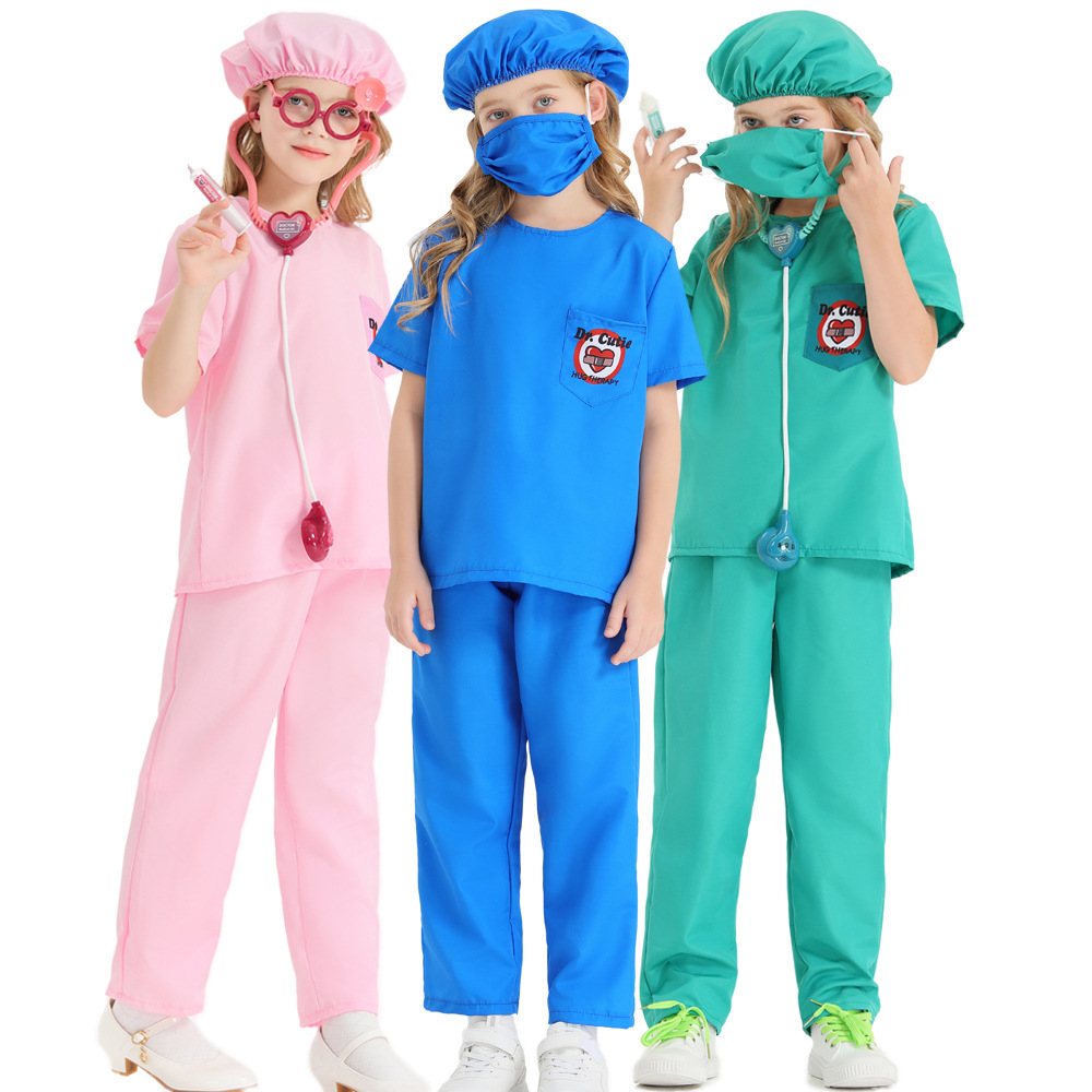 3 色ユニセックスキッズハロウィンナースドクター衣装子供手術 - Party Games Children のレビューと価格