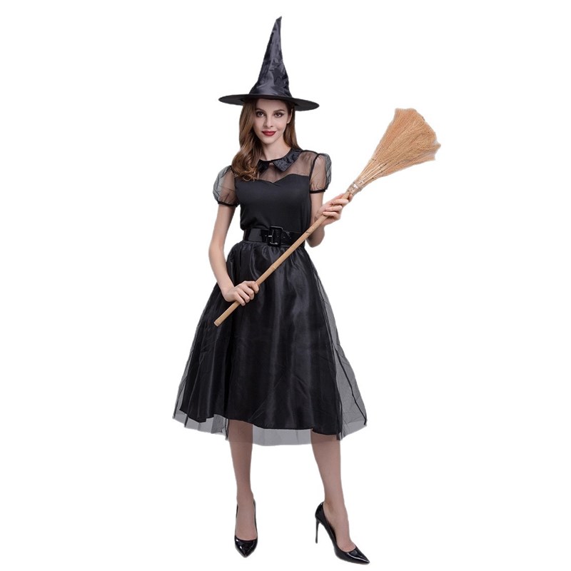 ハロウィン新スタイルブラックベール魔女コスチューム魔女ゲーム - Party Games Night のレビューと価格