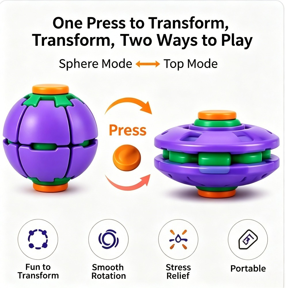 変形フィジェットスピナーボールプレスで回転、ストレス解消おも - Party Games Ideas のレビューと価格