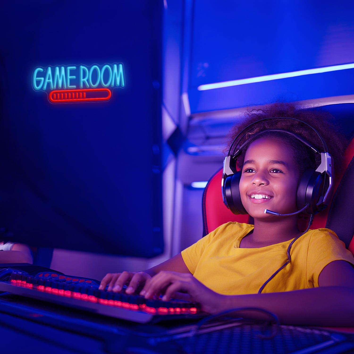 ゲームルームネオンサインUSB電源LEDライト、ティーンキッ - Party Games Night のレビューと価格