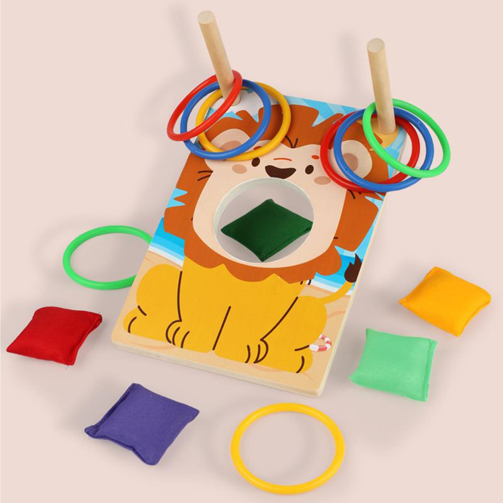 木製ビーンバッグ投げゲーム、リング＆バッグ投げおもちゃ、スコ - Party Games Adults Indoor のレビューと価格