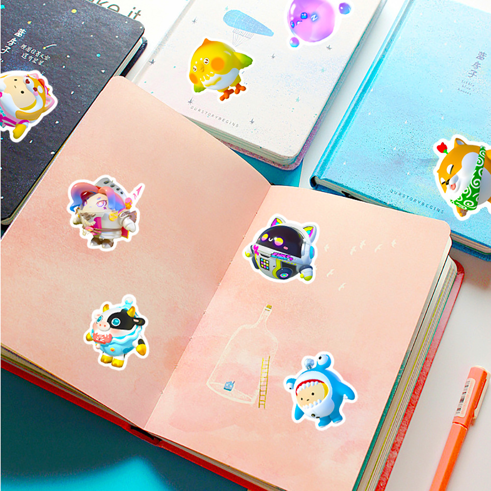 50 個かわいいエギーパーティー漫画ステッカーデカール DI - Party Games Phone のレビューと価格
