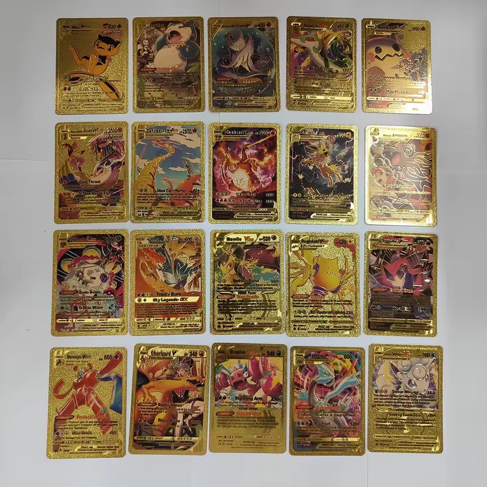新しい55枚のポケモンカード Vmax GX ゴールドフォイ - Party Games Board Game のレビューと価格
