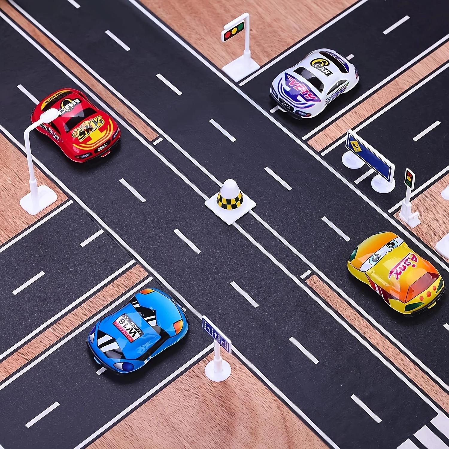 1～2ロールの再利用可能な道路標識ステッカー、黒い高速道路テ - Party Games Children のレビューと価格