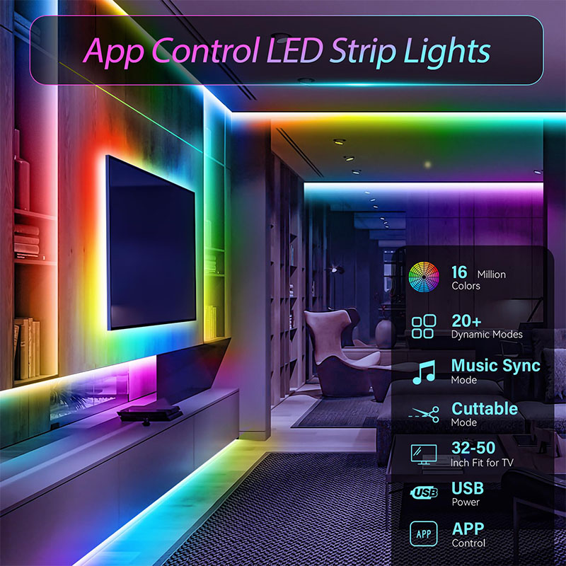 USB RGB LEDストリップライト SMD3535 アプ - Party Games App のレビューと価格