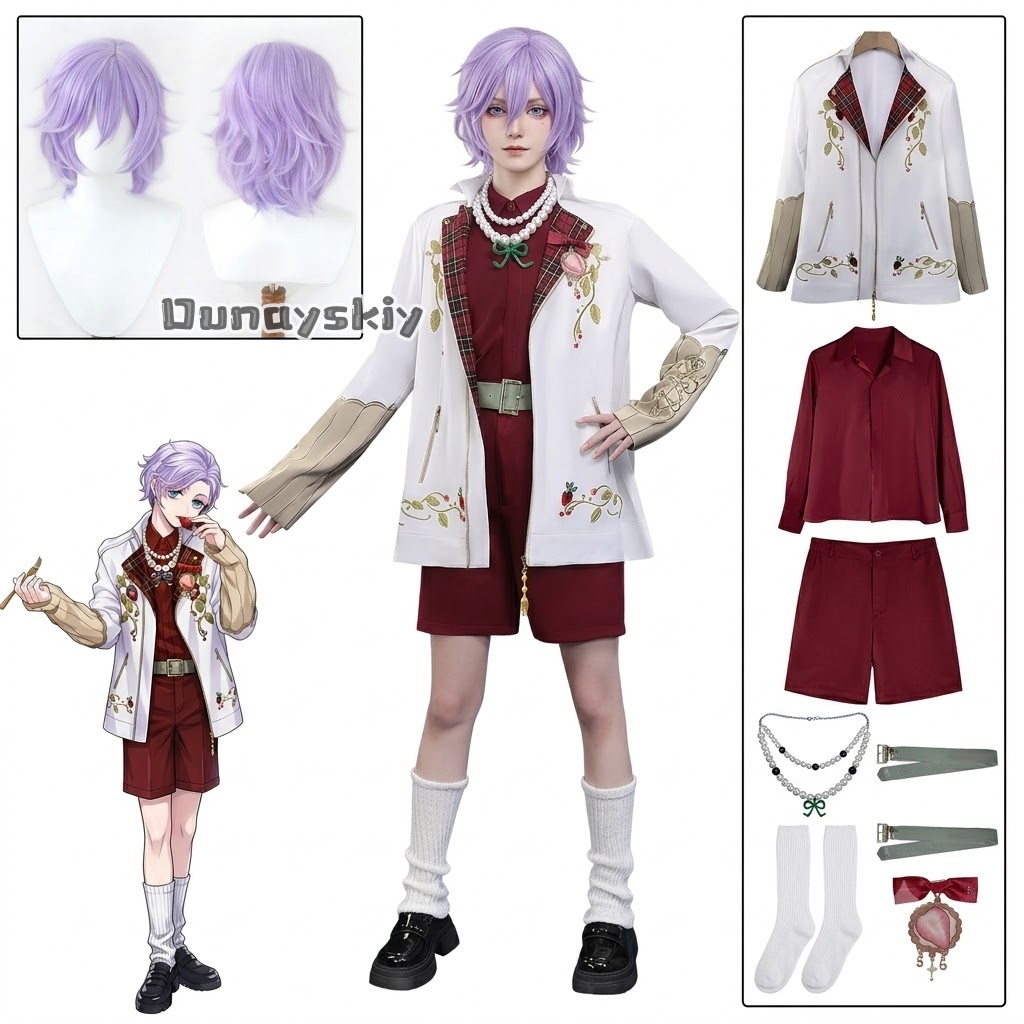 ​ アペル コスプレ衣装 ウィッグ 制服 フルセット キャラ - Party Games Box のレビューと価格