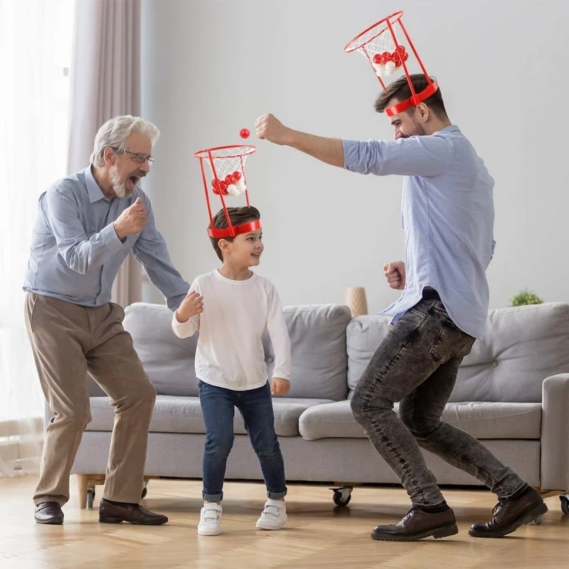 1 セットヘッドフープバスケットボール子供大人カーニバルゲー - Party Games Adults Indoor のレビューと価格