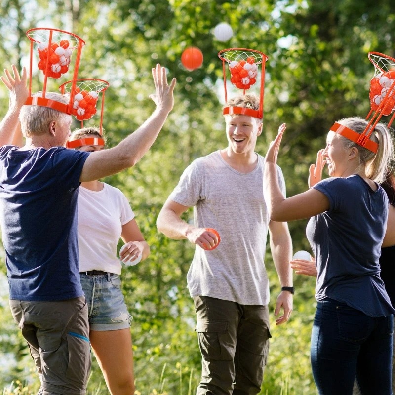 1 セットヘッドフープバスケットボール子供大人カーニバルゲー - Party Games Adults Indoor のレビューと価格