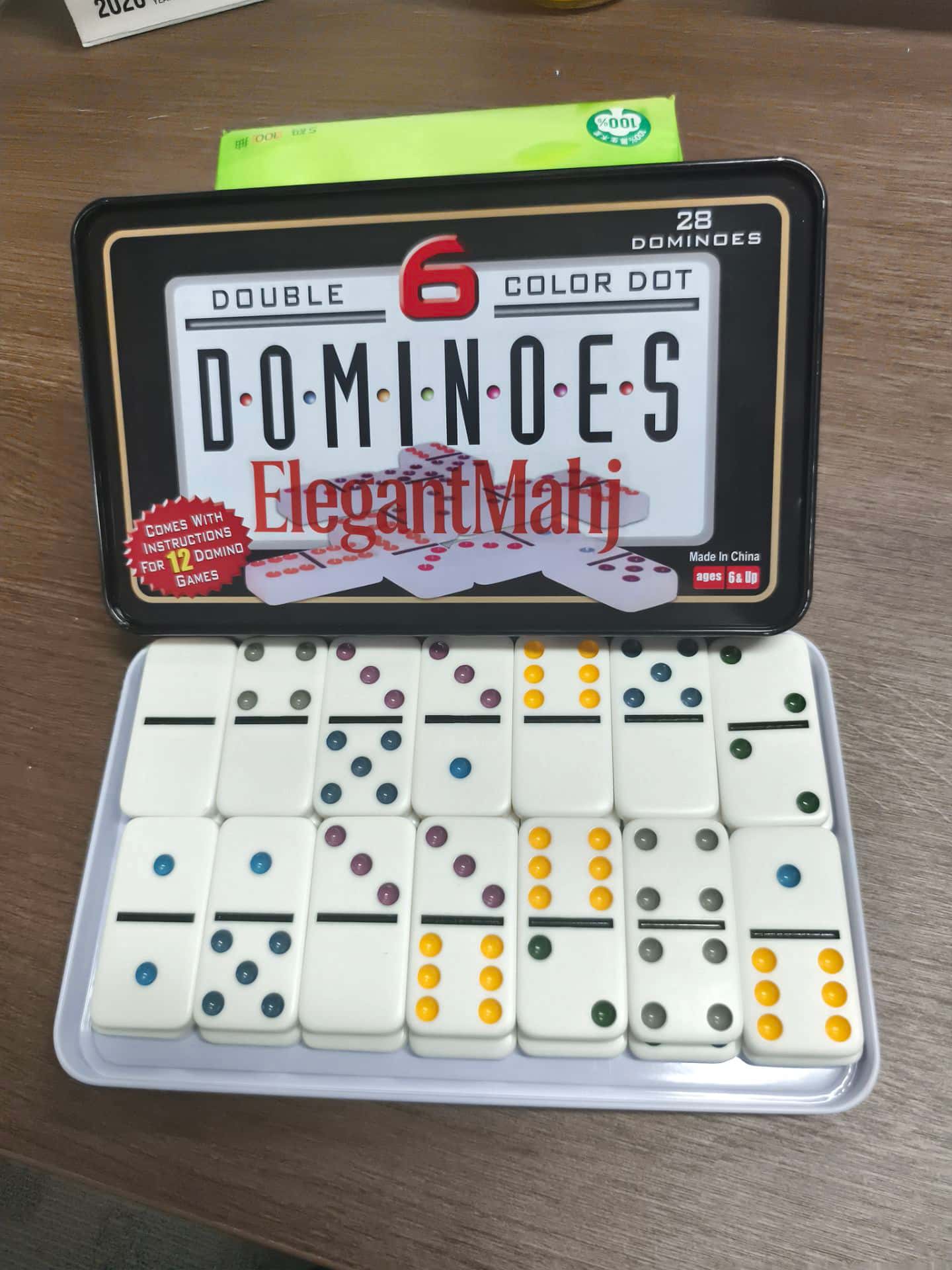 エレガントマージ ダブルシックス ドミノセット 大人用 ブリ - Party Games Board Game のレビューと価格